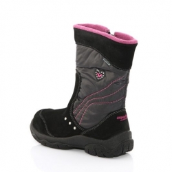 Super Fit 5-00161-06 Buty Zimowe Gore-Tex Dla Dziewczynki Czarne Z Różowymi Elementami Zapinane Na Zamek - Rozmiar 26 - 33